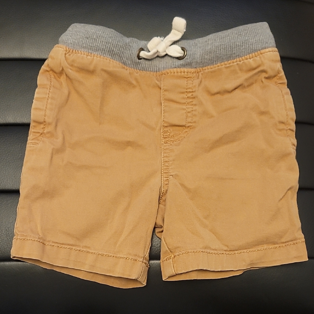 Cat & Jack Tan Shorts with Gray Waistband
